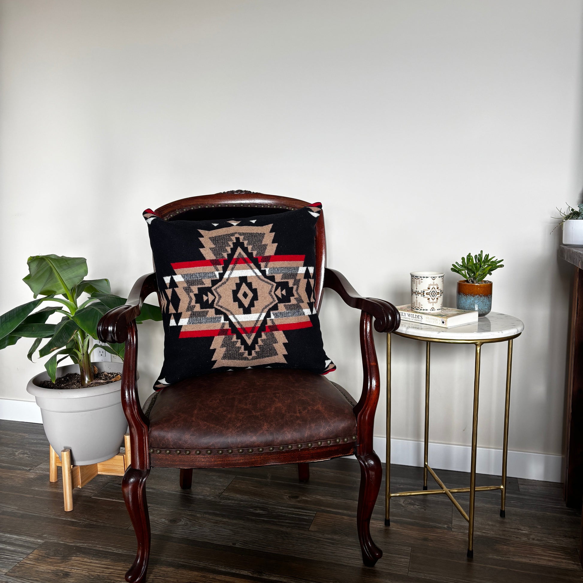 Overall Black Throw Pillow Front