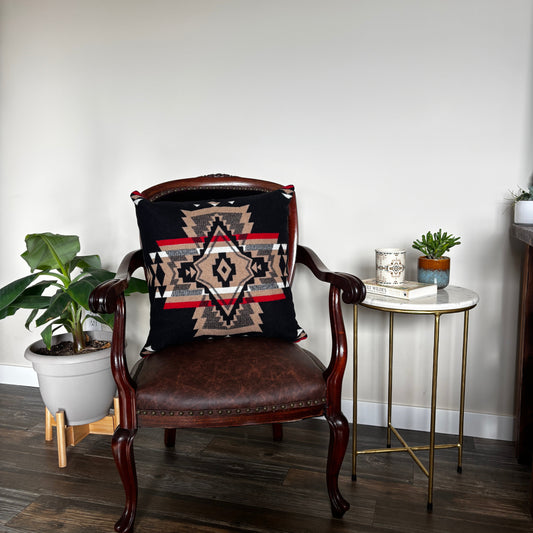 Overall Black Throw Pillow Front