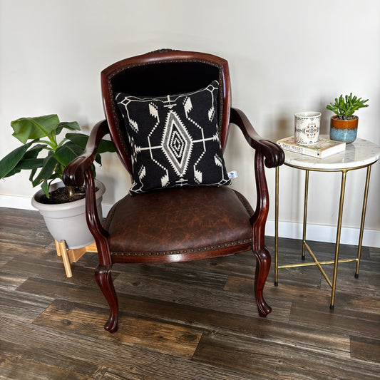 Throw Pillow made with Pendleton® Tsi Mayoh Black Wool Front