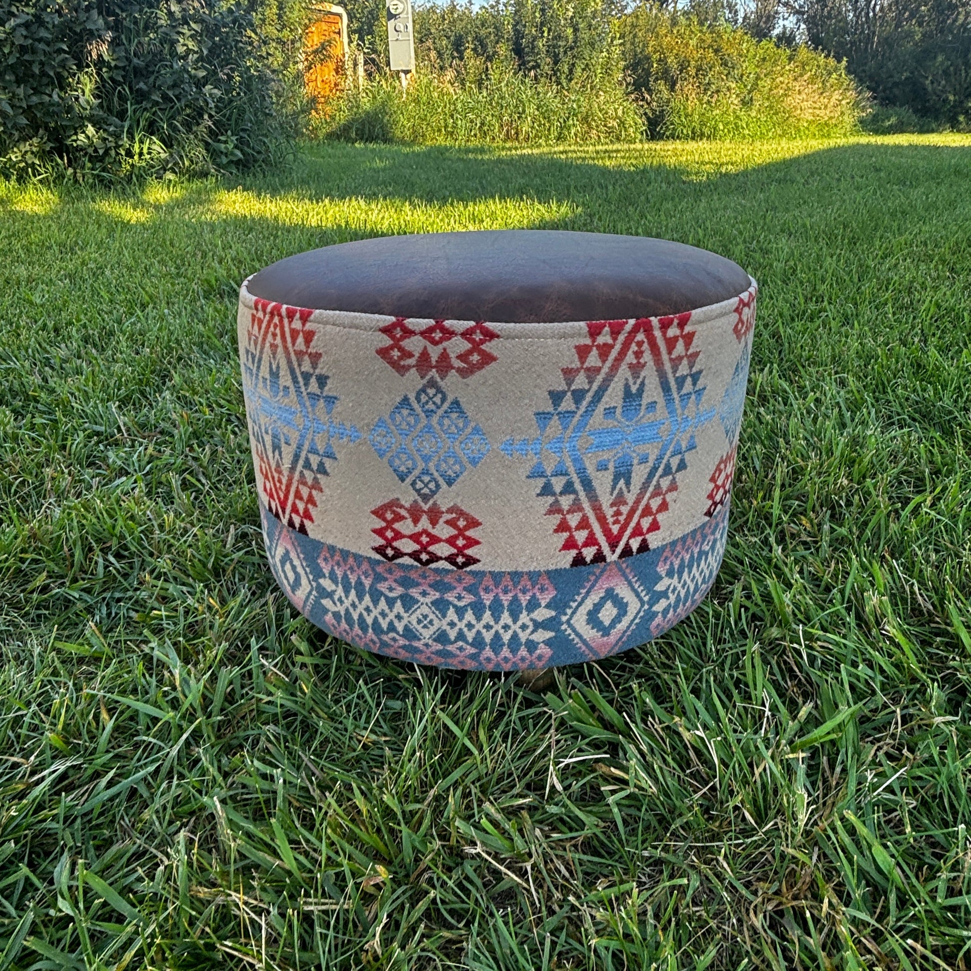 Handmade Ottoman – Pendleton® Desert Sky Wool 5