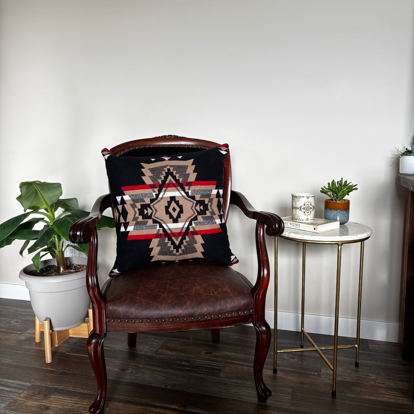Overall Black Throw Pillow Front