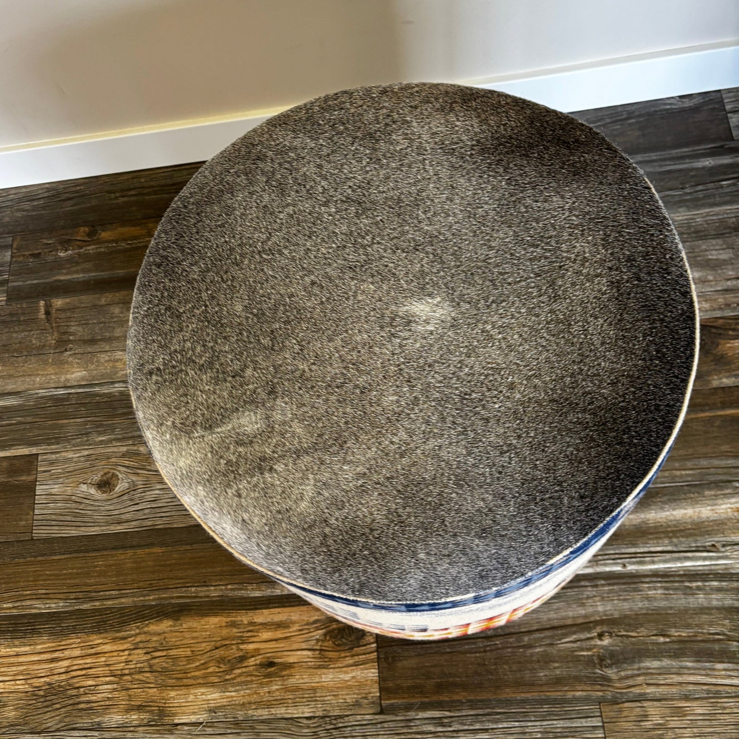 Pendleton® Smith Rock with Grey Hair on Hide Ottoman