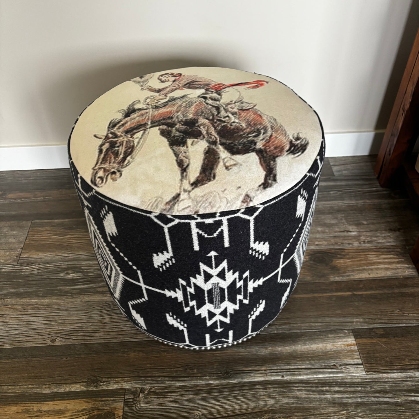 Tsi Mayoh Pendleton Wool with Bucking Horse & Cowgirl Print | Made in Alberta  5 